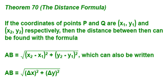 The Distance Formula